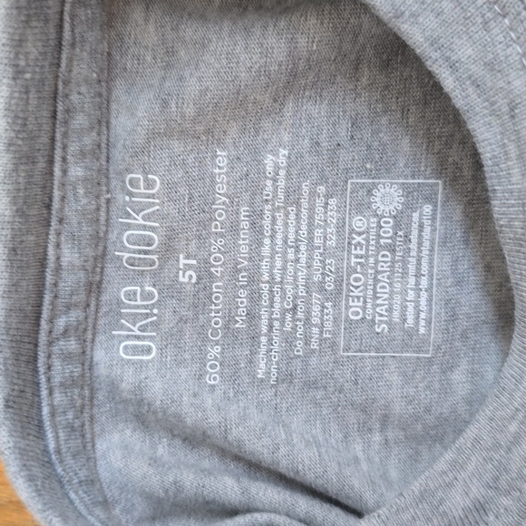OKIE DOKIE TODDLER BOYS GRAY SHORT SLEEVE SKATER TEE SHIRT & SWEATPANTS 5T - Picture 11 of 13